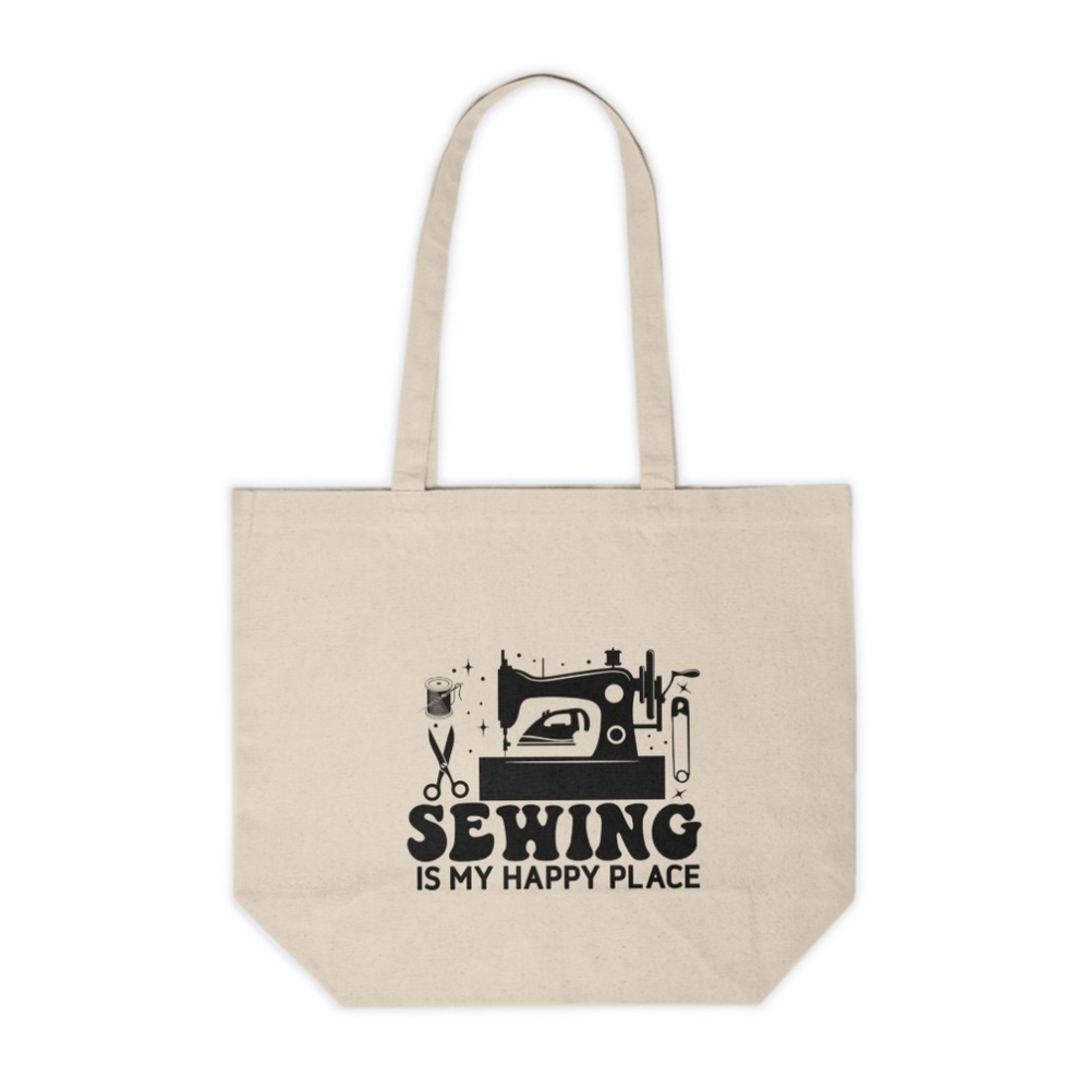 Sewing is my Happy Place Custom Tote Bag